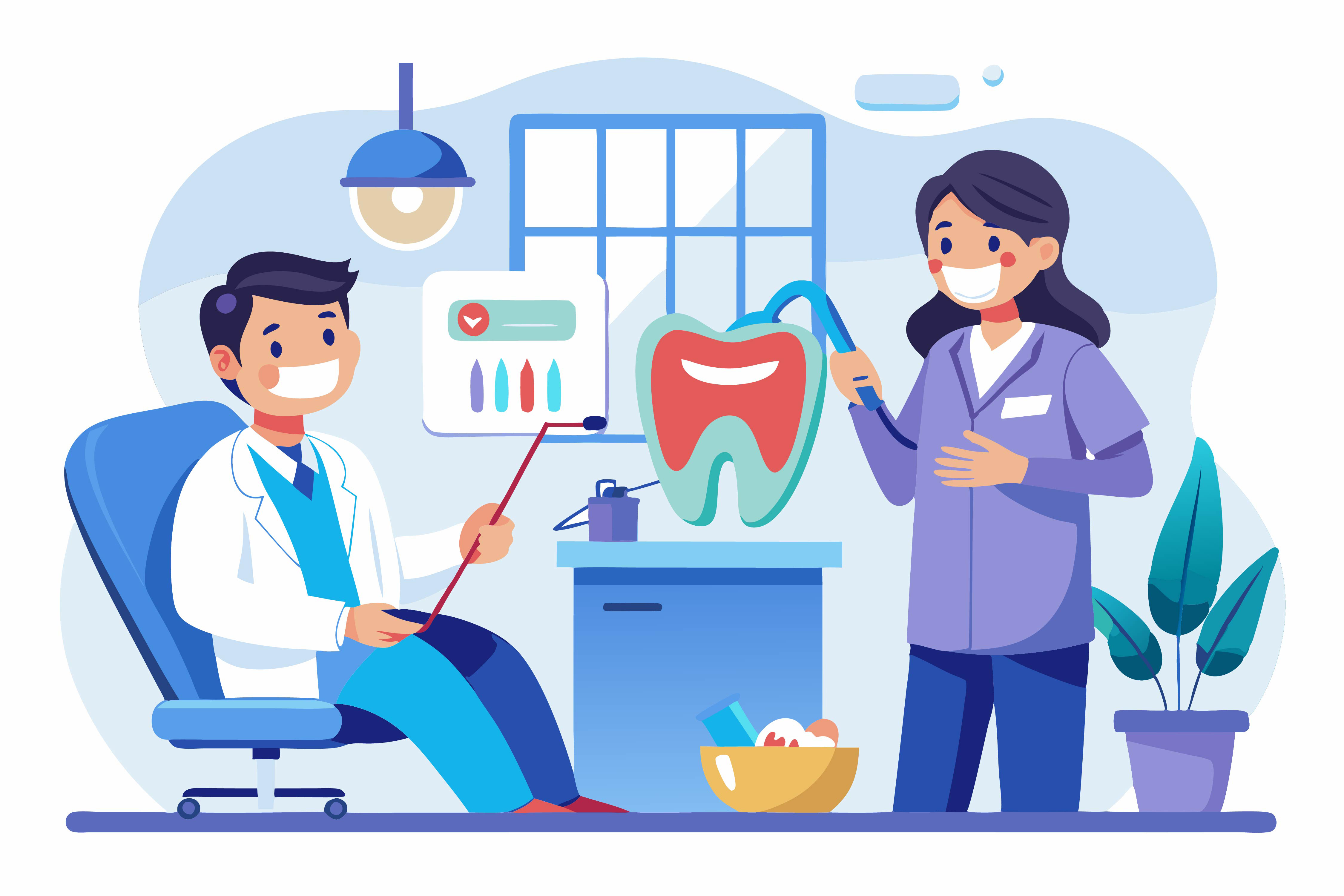 Modern dental treatment concept